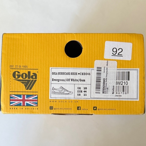 Gola Classics Men's Hurricane Suede Sneakers - Size 11
Evergreen/Offwhite/Gum - Picture 2 of 8